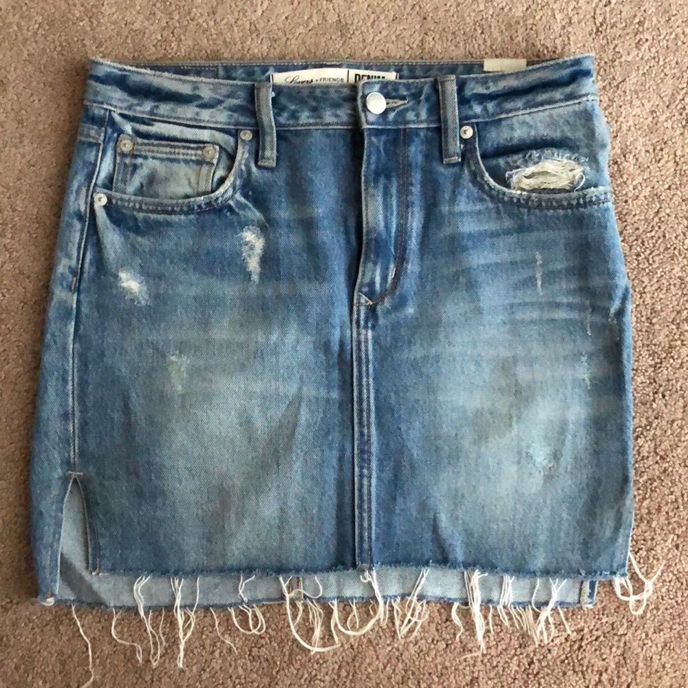 Lovers and friends denim mini skirt